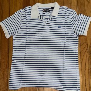 Chaps KPolo with Navy and White Stripes